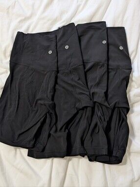 4 Black Lululemon Align Shorts Bundle